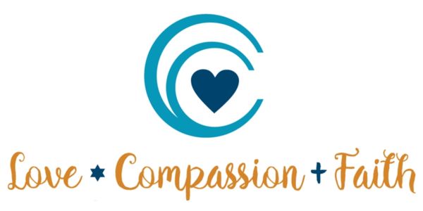 Graphic that says Love Compassion Faith