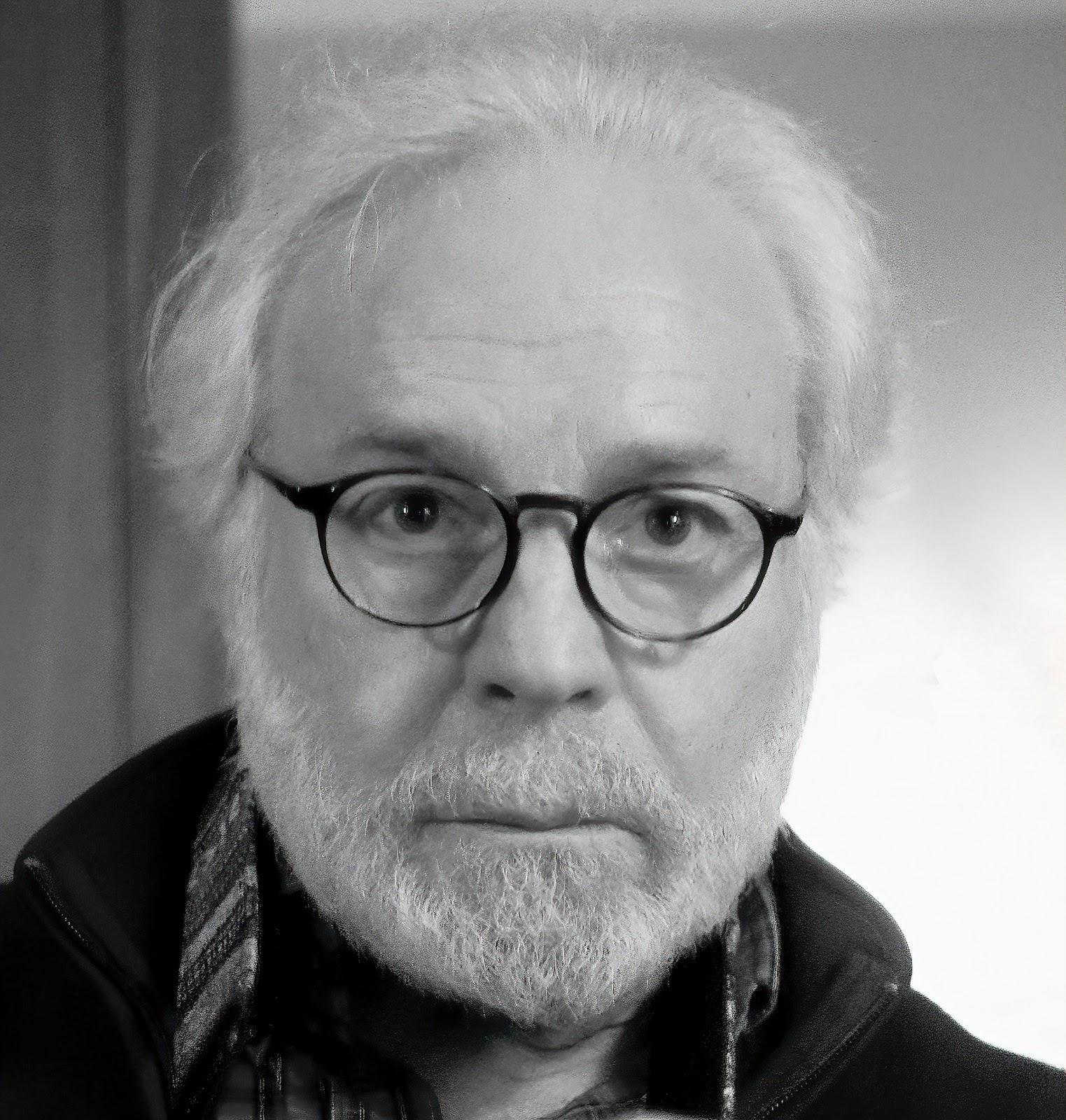 Petter Sussman of Berkeley, CA in black in white